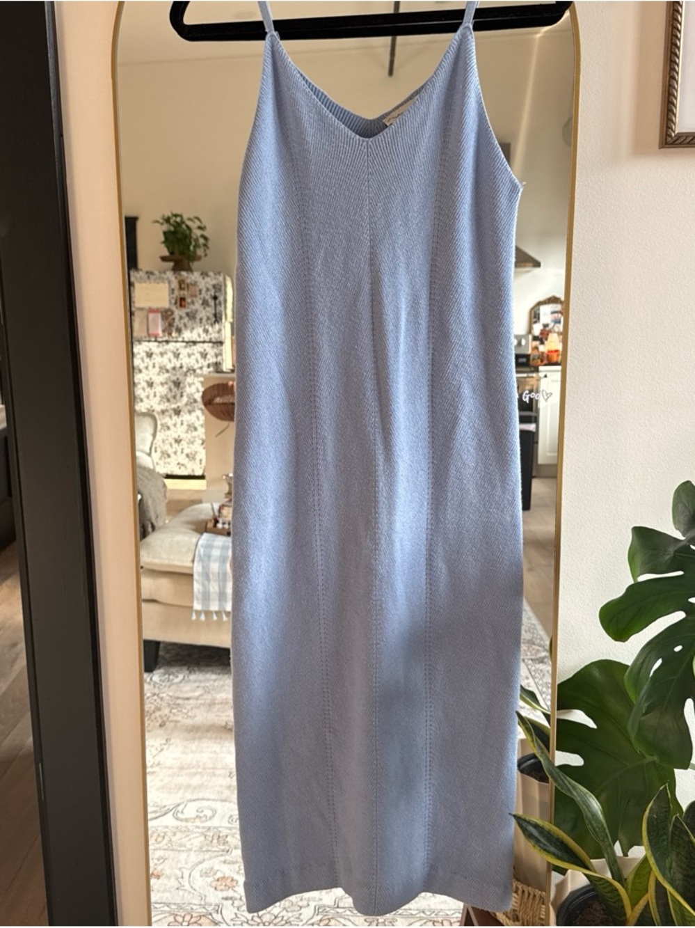 Freshman Light Blue Maxi Slip Dress